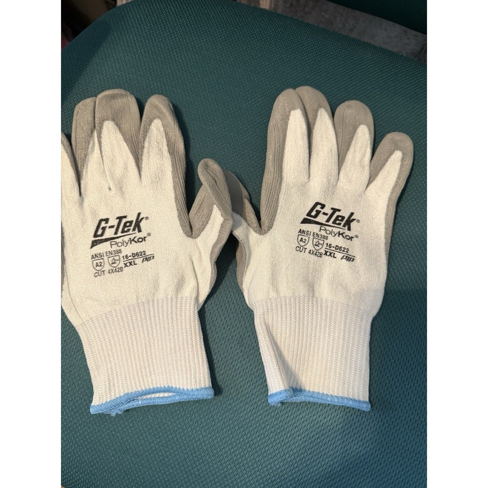 G-Tek PolyKor A2 16-D622 Cut Resistant Work Gloves Size‎ XXL PIP 2 Pairs
